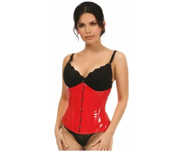 vinyl corset , patent corset pvc tops