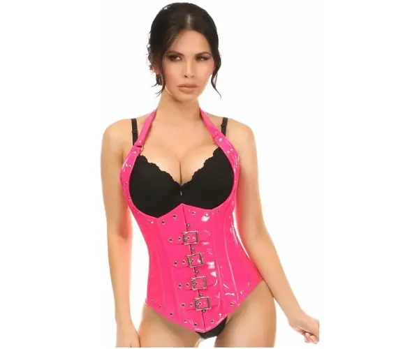 vinyl corset , patent corset pvc tops