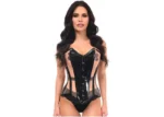 vinyl corset , patent corset pvc tops
