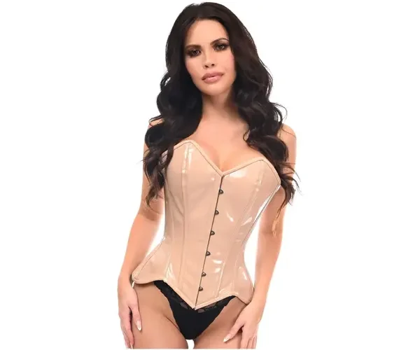vinyl corset , patent corset pvc tops