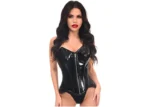 vinyl corset , patent corset pvc tops