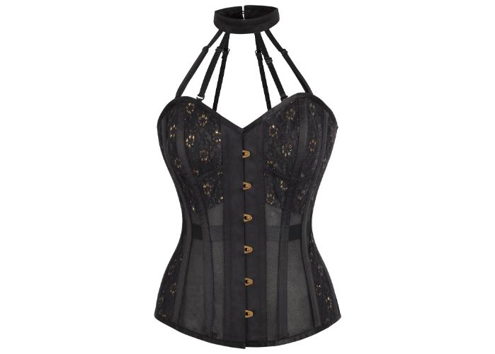 mesh corset , waspie mesh corset , waspie corse top, mesh corset top