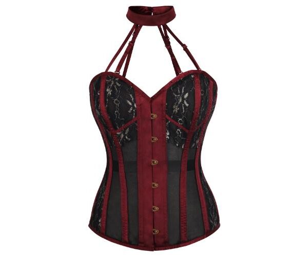 mesh corset , waspie mesh corset , waspie corse top, mesh corset top