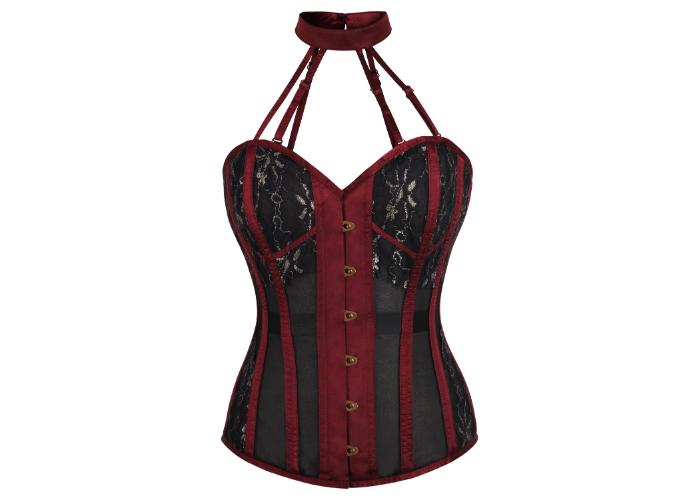 mesh corset , waspie mesh corset , waspie corse top, mesh corset top