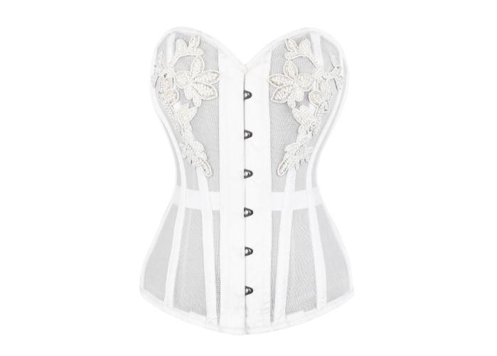 mesh corset , waspie mesh corset , waspie corse top, mesh corset top