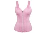 Classic Long White Waist Training Satin Corset