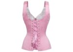Classic Long White Waist Training Satin Corset