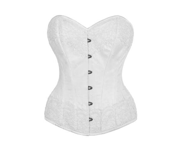 White Satin Couture Satin Corset Bustier Top