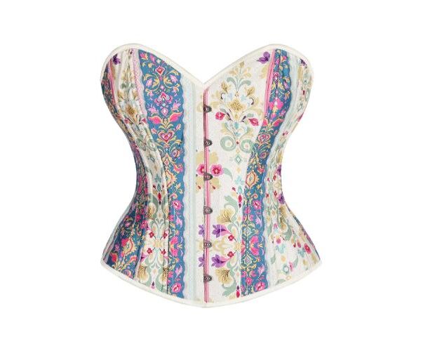 Pastel Baroque Overbust Corset – Garden Carnival