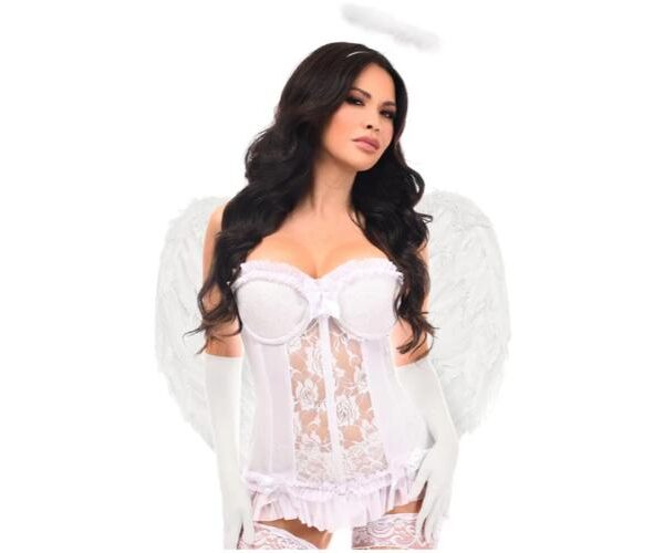 White Fairy Angel Bustier Corset Costume