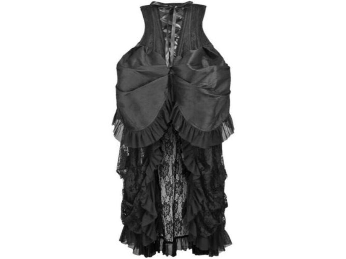 steampunk victorian corset women's dark blue and black angel dress Skirt, Black, Steampunk, Renaissance, Pirate, Ruffle Skirt, Hi-Low, Victorian, Western allowing you to create a coordinating look Plus Size Steampunk Purple and