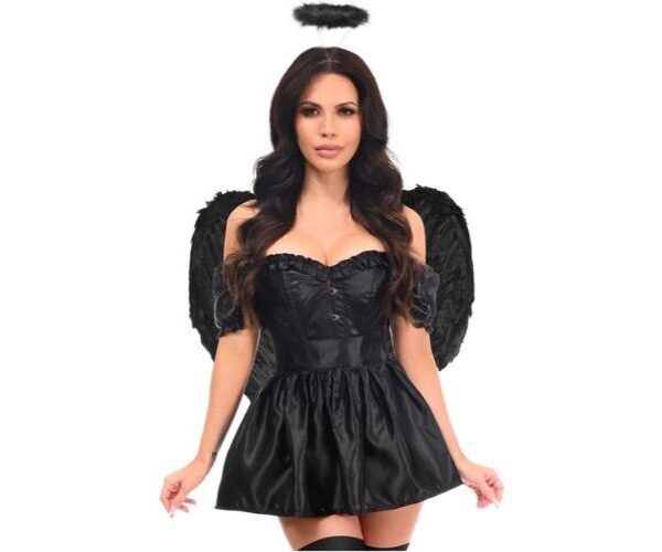 Top Drawer 4 PC Dark Angel Corset Halloween Costume