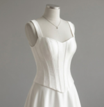 Minimalist White Bridal Corset
